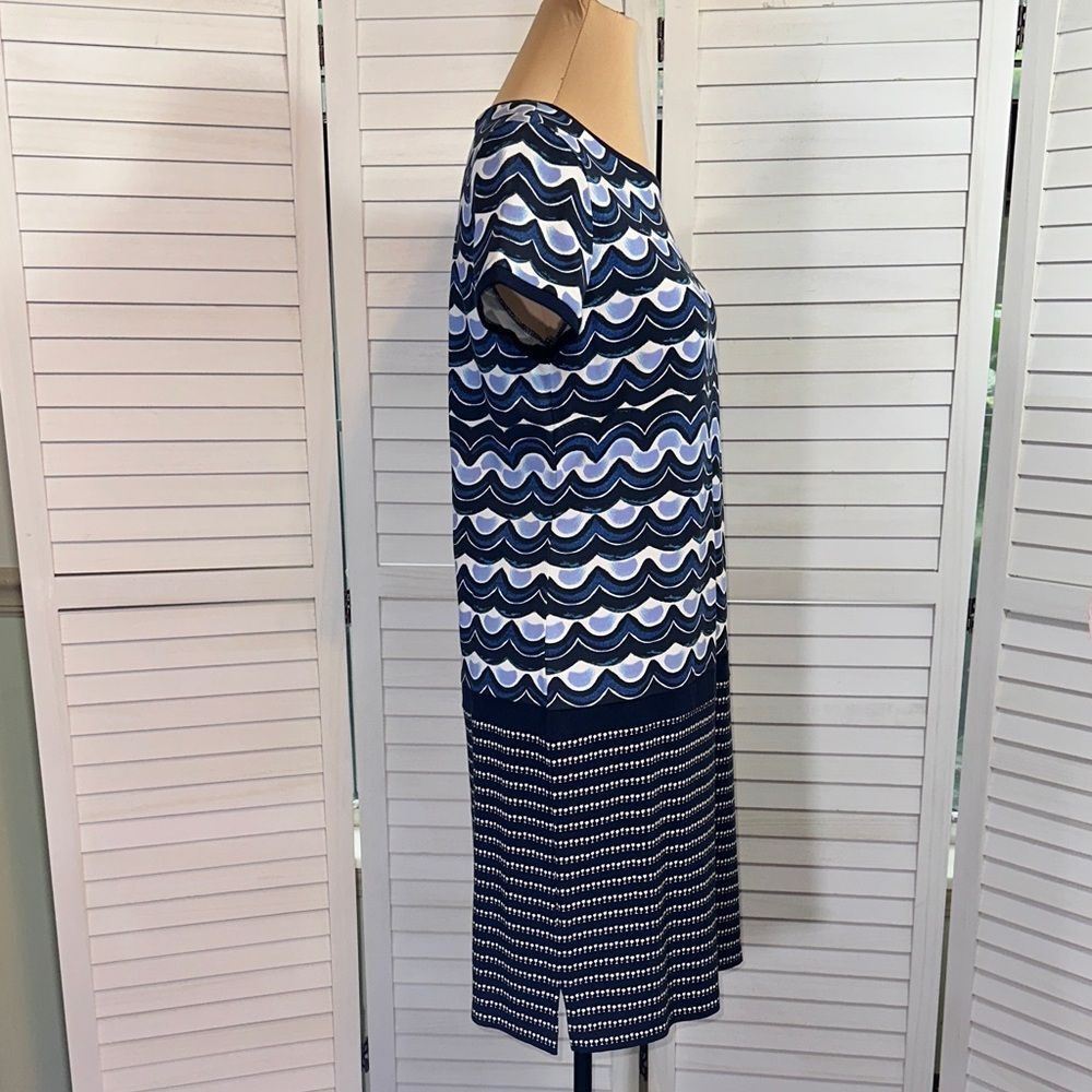 Tommy Bahama Navy Wave Print T-Shirt Dress Size SP NWOT - Picture 7 of 12